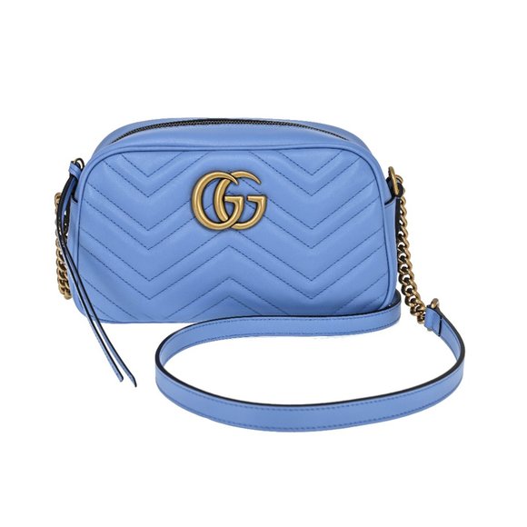 Gucci 447632 GG Marmont Matelassé Leather Cross Body Bag - Picture 1 of 9